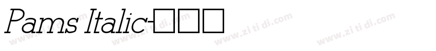 Pams Italic字体转换